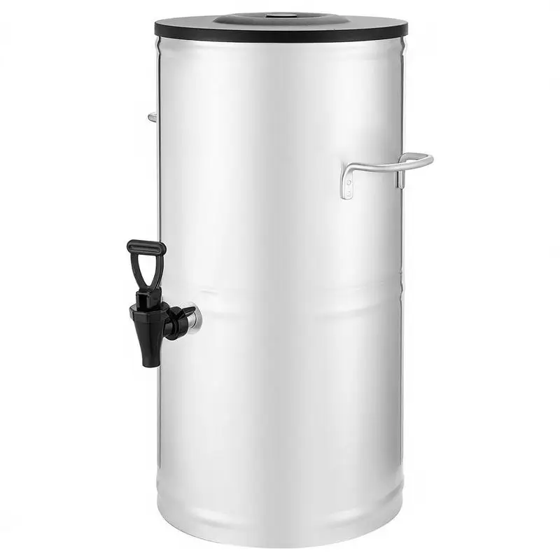 

Cold Beverage Container 4 Gal/15L 304 Metal Liquid Server For Cafes Restaurants Parties, Faucet Handle Design Dual Temperature Use Large Capacity Heavy Duty Construction