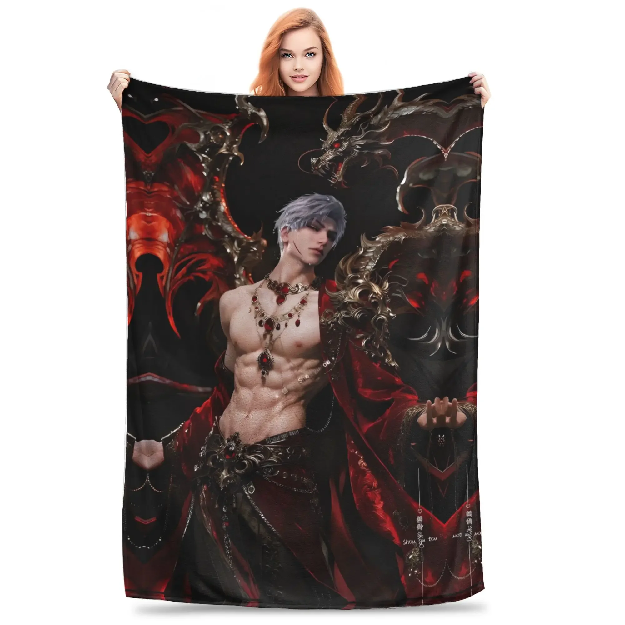 

Game Love Deepspace Sylus Flannel Blanket Super Warm Throw for Couch Novelty Bedspread Child Sofa Bed Cover Winter Cozy