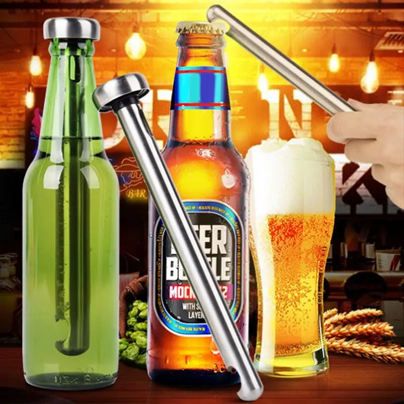 Beer Cooling Rod Portable Wine Bottle Cooler Stick Stainless Steel Beer Chiller Sticks Wine Chilling Rod Leakproof Easy To Use