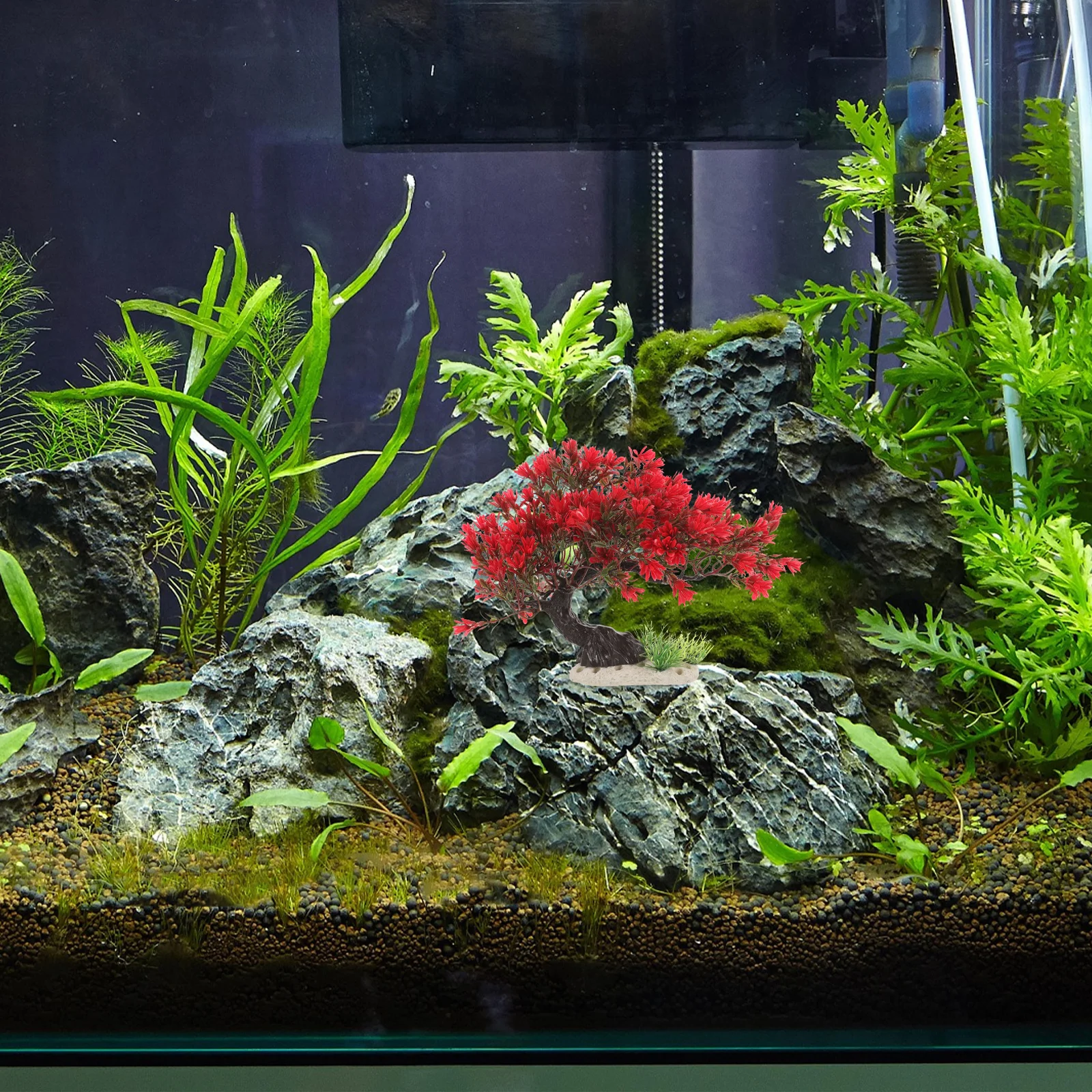 

Realistic Simulation Aquarium Plant Decor Thicken Base Artificial Tree For Fish Tank Plastic Plants Aquatic Pets Landscape