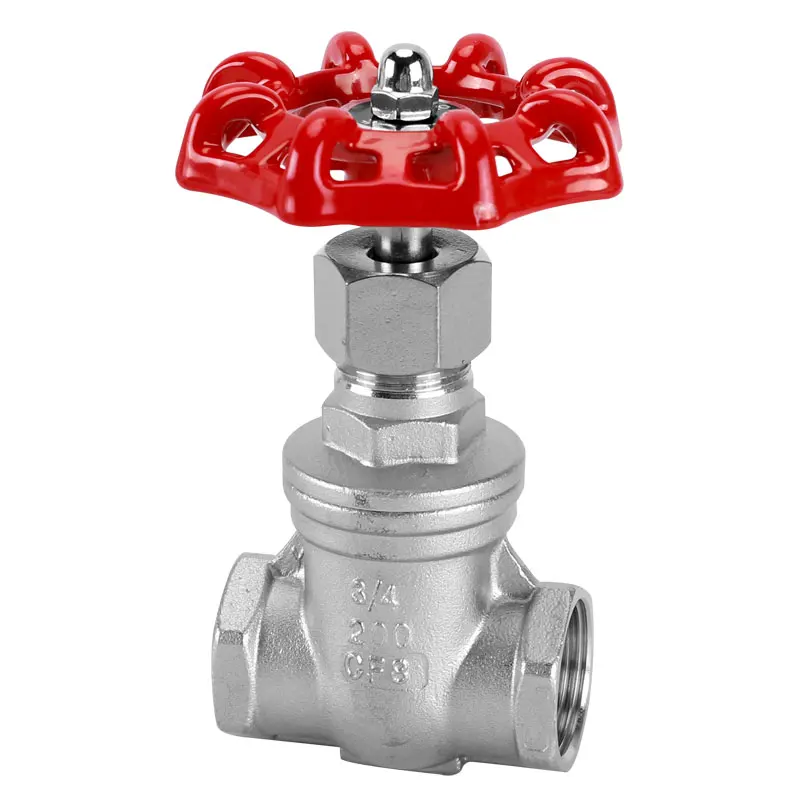 DN15 DN20 DN25 Gate Valve Switch 304 Stainless Steel 1/2＂3/4＂1＂Female Thread Thickened High Pressure Straight Through Gate Valve