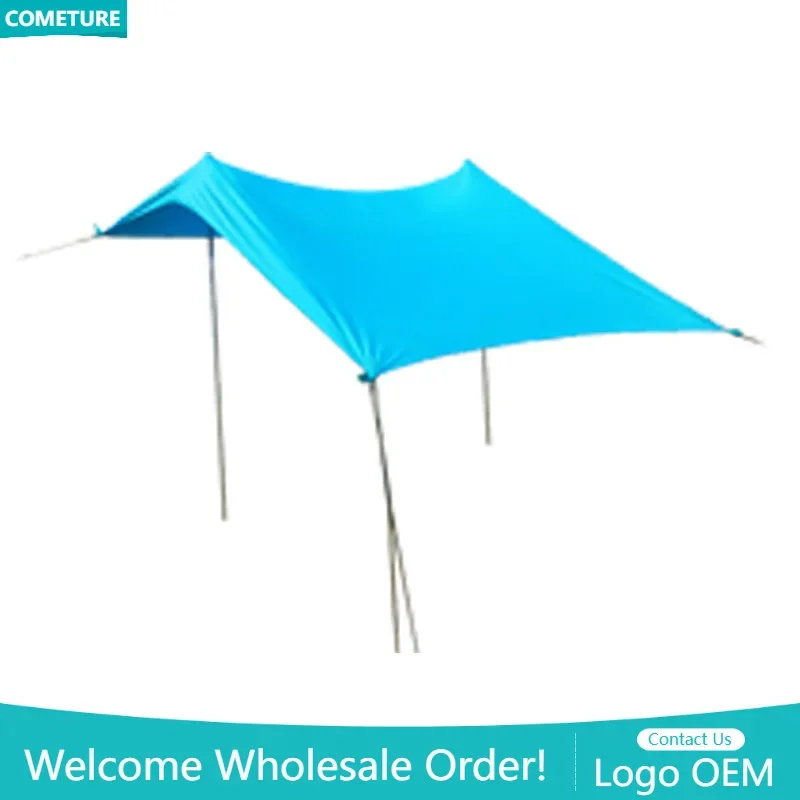 2-4 Peoples Beach Umbrella Summer Tourist Shelter Sun Protection Rainstop Tent Outdoor Activities Lightweight  Beach Shade