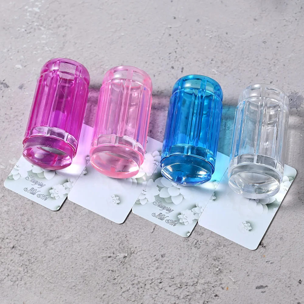 Transparentes Silikon-Nagelkunst-Stempelset für French Manicure, Stempelplatte, Nagellack-Schablone, Siegelstempel, Schaber – Detail 12