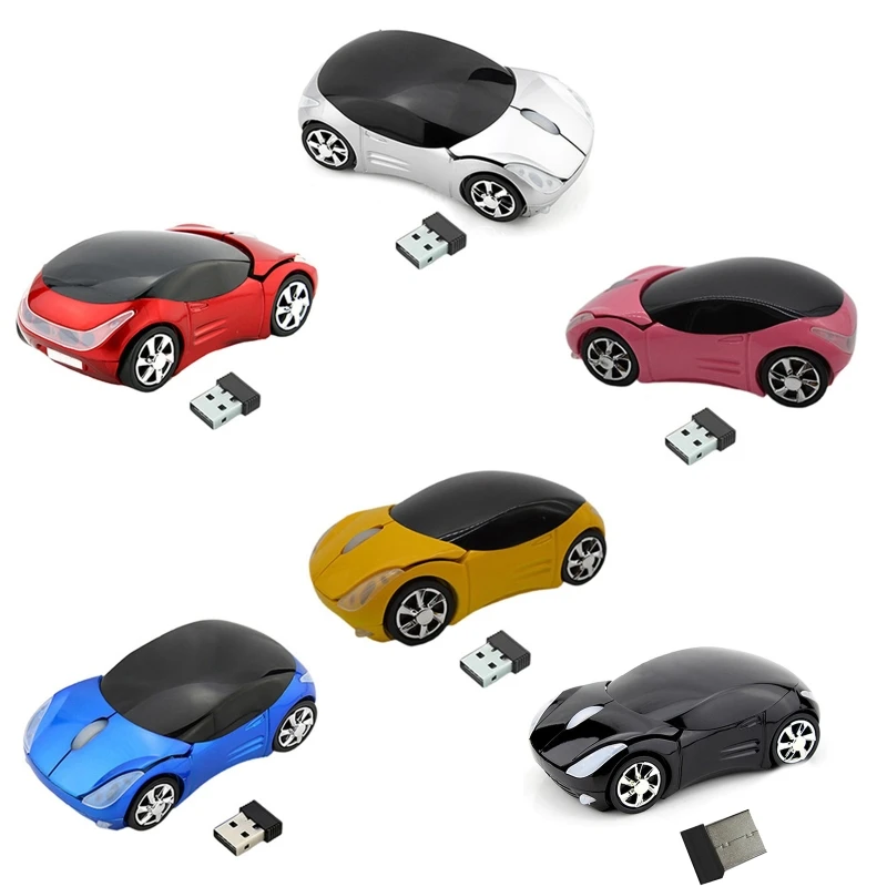 Gaming Mouse Wireless Computer Parts Game Mice Colorful Car Shaped Design for Playing Games 2.4G