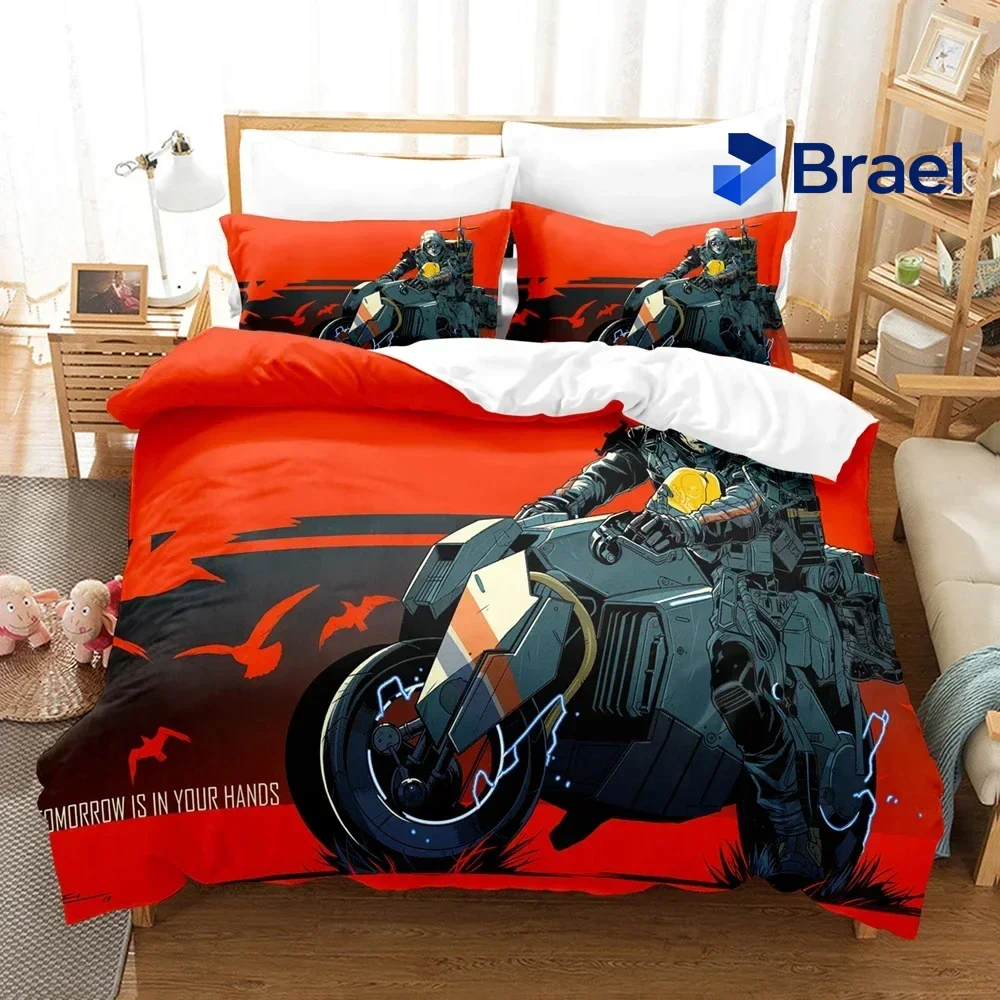 Exquisite 3D Print Death Stranded Bedding Set,Duvet Cover Comforter Bed Set Quilt Cover Pillowcase,King Queen Twin Size Boys Gir