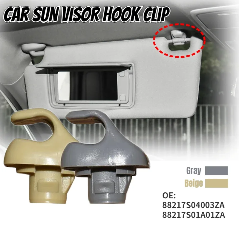 Aftermarket Car Sunvisor Holder Clips Sun Visor Fastener For HONDA CIVIC FA1 FD1 FD2 2006-2011 Beige Gray Color