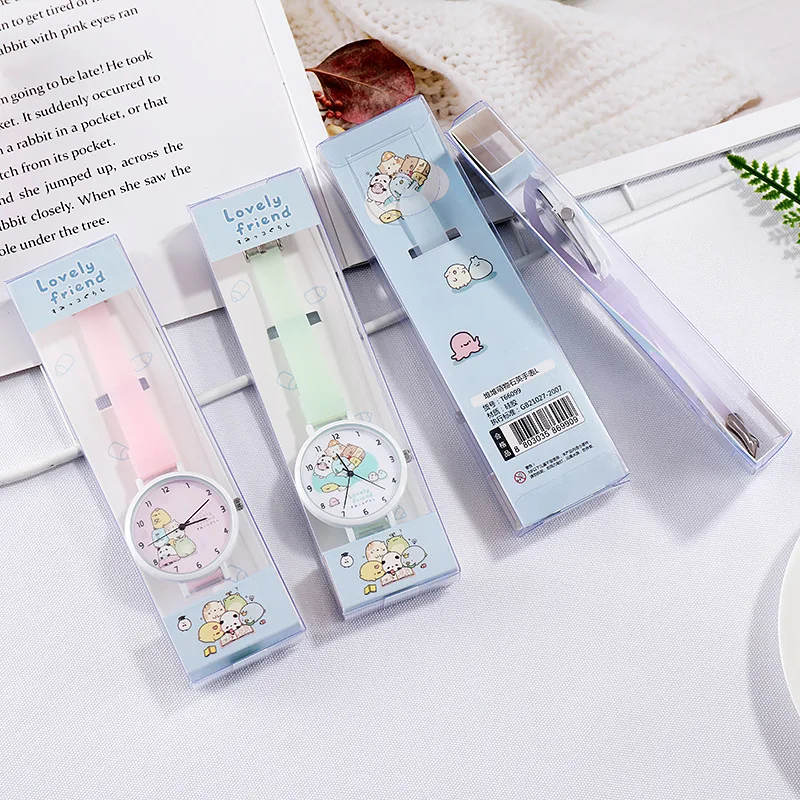 2022 Luminous Cute Watch For Girls Fashion Quartz Silicone Student Wristwatch Cartoon Kids Watches Colorful Children Clock Gift