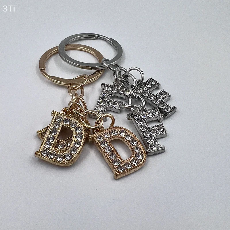 Модный брелок из сплава с буквами, полный бриллиант, брелок для ключей, сумка, подвеска, подвески, изысканное украшение для рюкзака, подарки на день рождения