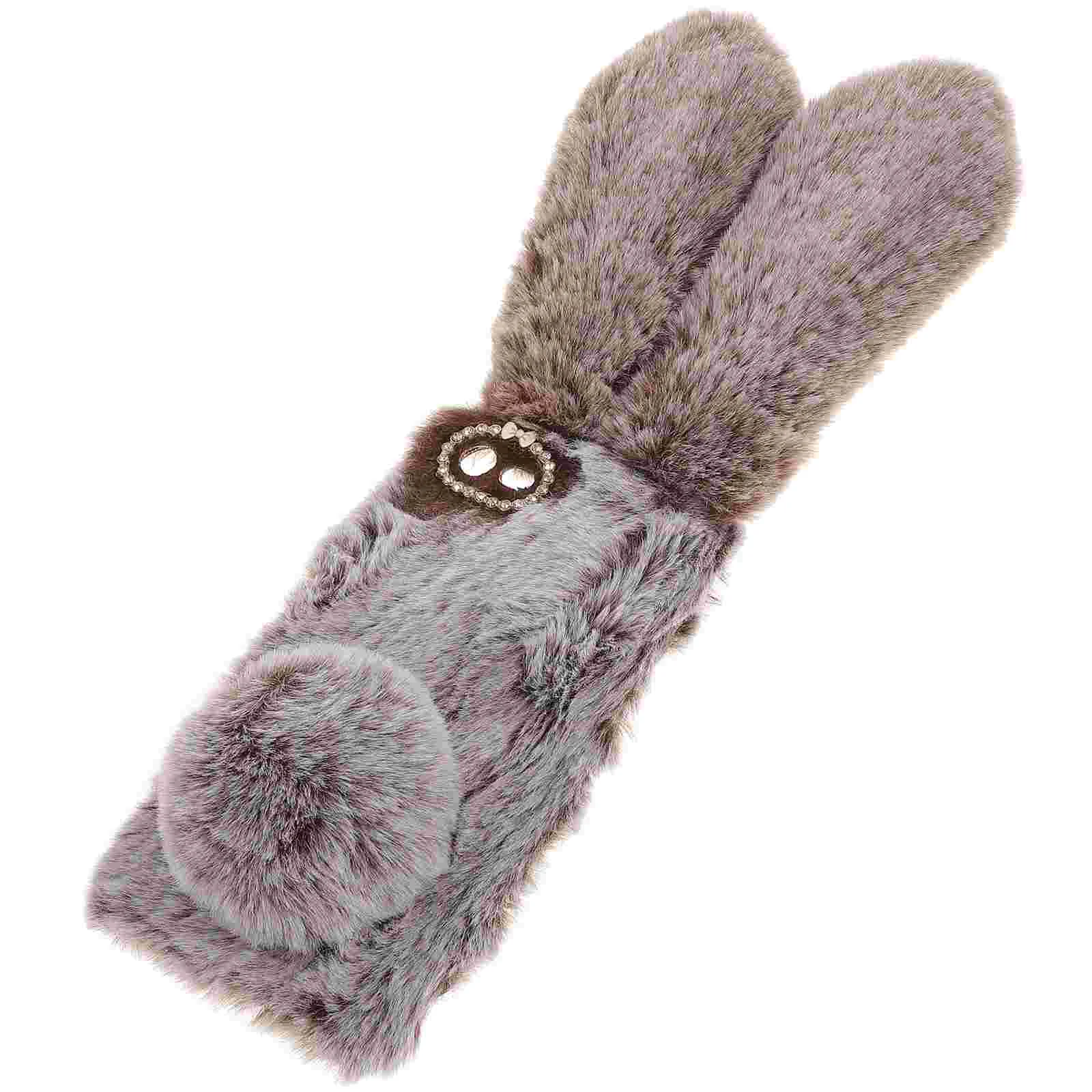 Camera Lens Pouch SE 2020 Phone Case Warm Hands Rex Rabbit Fur Mobile Phono Shell