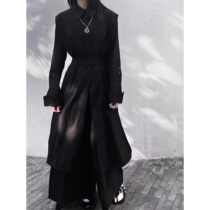 k Sle Loose Swordsmanip Pants Men's Spring Autumn Multi-piece Skirt Pants Youth Casual Wide Leg Samurai Trousers