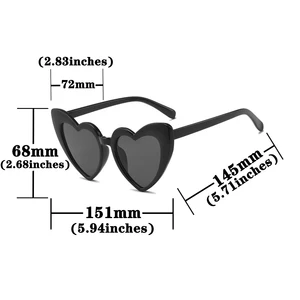 Tolle Herz -Vintage -Sonnenbrille für Frauen, Farben, UV400, weiblich, Marke, Designerin, lustig, vielseitig, heißer Verkauf, neu 10 Hauptverkaufsbrillen Coracao - №2