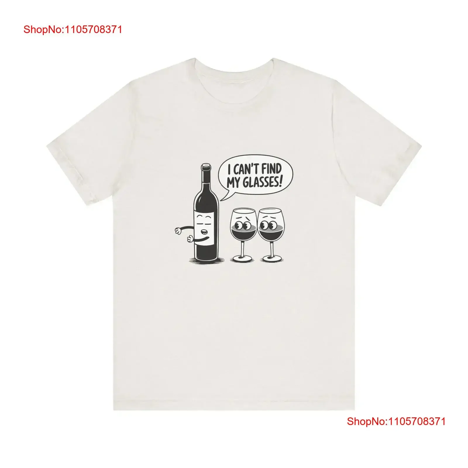 I Can't Find My Glasses T Shirt Funny Wine Lover Pun vintage Washed Unisex Breathable Casual Slightly Stretched Versatile