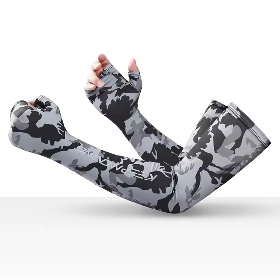 

Summer Cool Sports Cycling Sleeves for Men Cuff Outdoor fitness Camouflage Glove Women Arm Sleeves Sun Protection Ice Silk