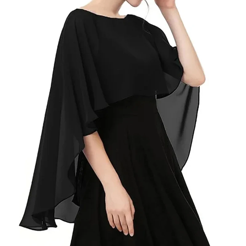 YESRFS Ladies' Soft Wedding Cloak, Dress Jacket, Chiffon Scarf, Bridal Long Shawl and Wrap Shawl, Wedding Hoodie