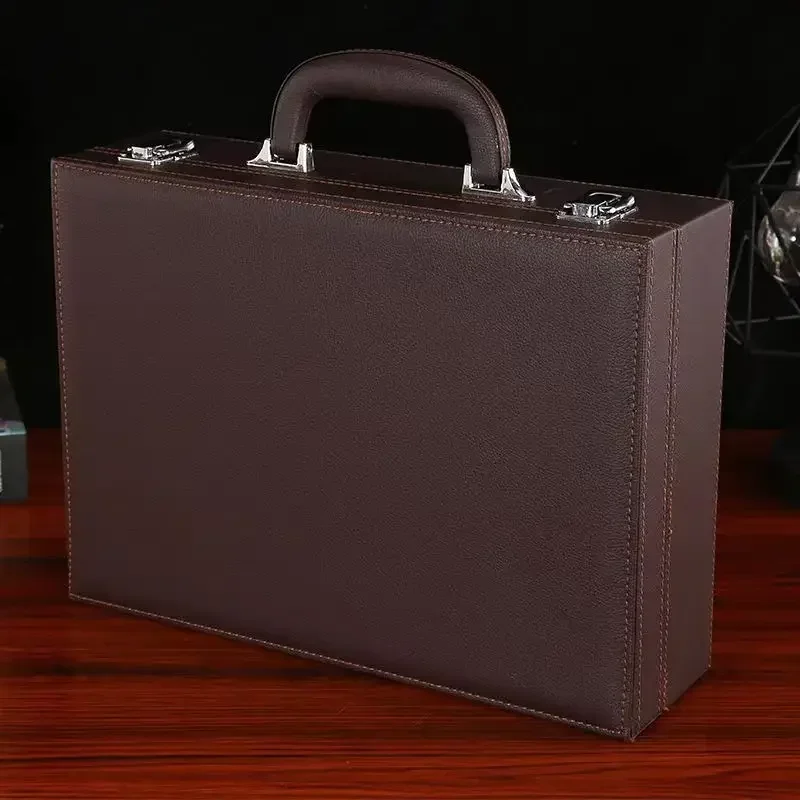 Men's Women's handbags Room Delivery Box Toolbox Information Storage Bag Suitcase Key Leather Business File Box