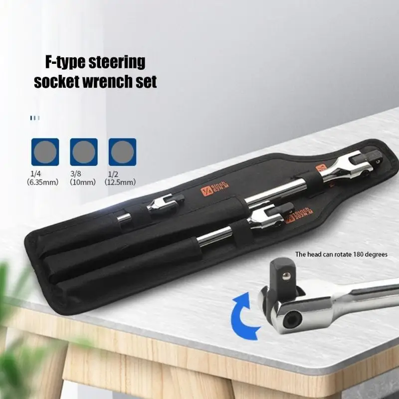 G7NA Professionelles 3-teiliges Brechstangen-Set, mehrere Antriebsgrößen, ergonomischer Auto-Reparatur-Werkzeug für und – Detail 9