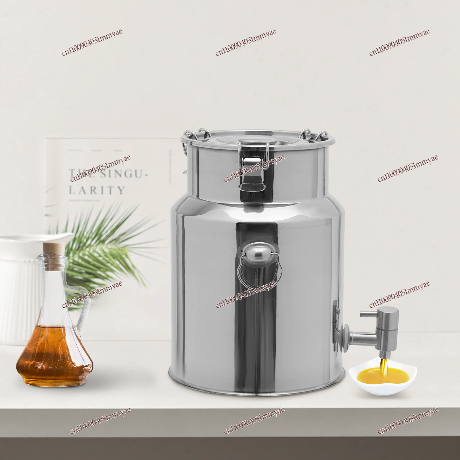 

11L Stainless Steel Milk Bucket 2.64 Gallon Can with Sealed Lid for Milk And Wine Liquid Storage 304 Grade Wine Pail