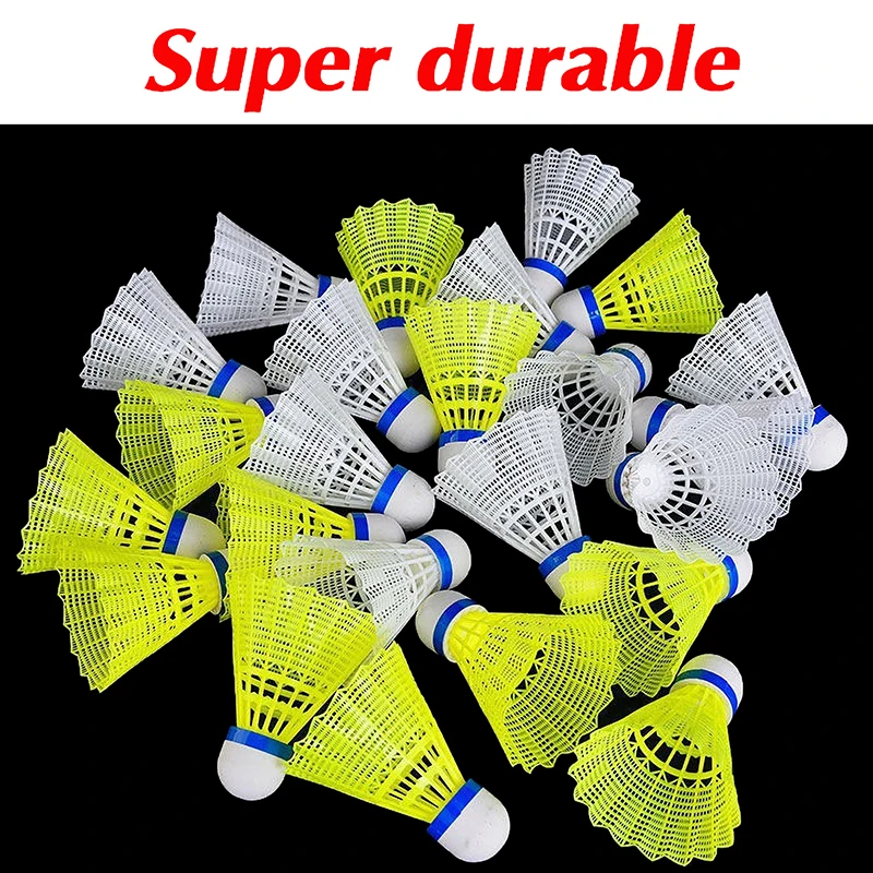 1PC Random Color Badminton Ball Plastic Badminton Ball Durable Yellow White Student Nylon Badminton Ball Durable