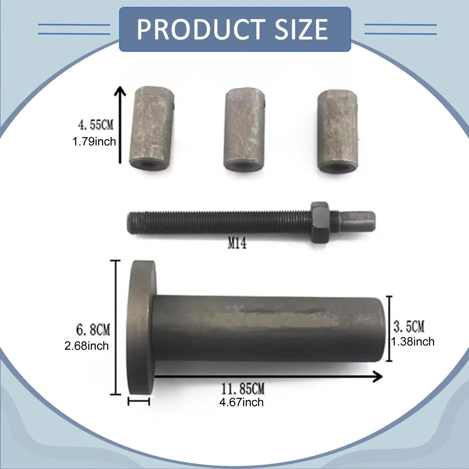 

Steel Motorcycle Crankshaft Installation Tool Sturdy Multi Purpose Separator Professional Repair Kit with Accessories for Bike