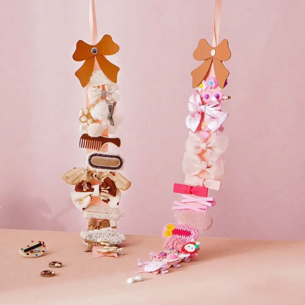 Sac de rangement en cuir pour pinces à cheveux, rose, permettant de gagner de l'espace, étui de transport pour épingles à cheveux, mignon, Portable, boîte d'accessoires pour cheveux pour femmes et filles