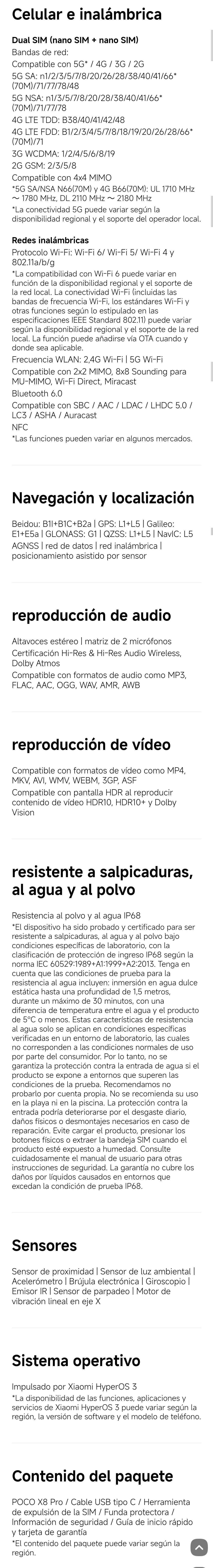 POCO X8 Pro 5G European Version 256GB/512GB 6.59" AMOLED 1.5K 120Hz 6210mAh 50MP OIS NFC Dimensity 8500-Ultra IP68 No Charger