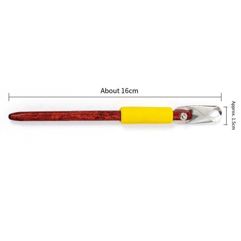 Pottery Carving Scraper Red Rosewood Handle Ring Single-Head Scraper DIY Ceramic Texture Scraping Texture Carving Tool Durable