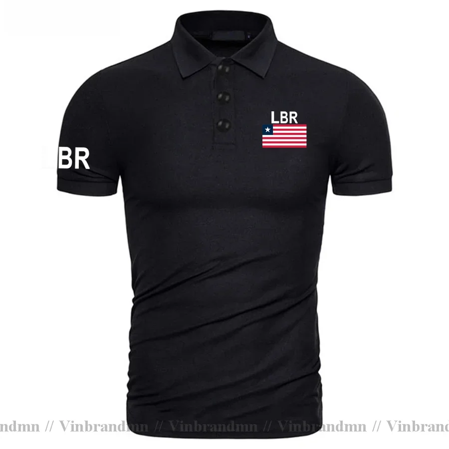 Liberia Liberian Polo shirts Men Fashion Brands Clothing Country Flag Design Fashion Cotton Shirts Nation Team Streetwear LR LBR