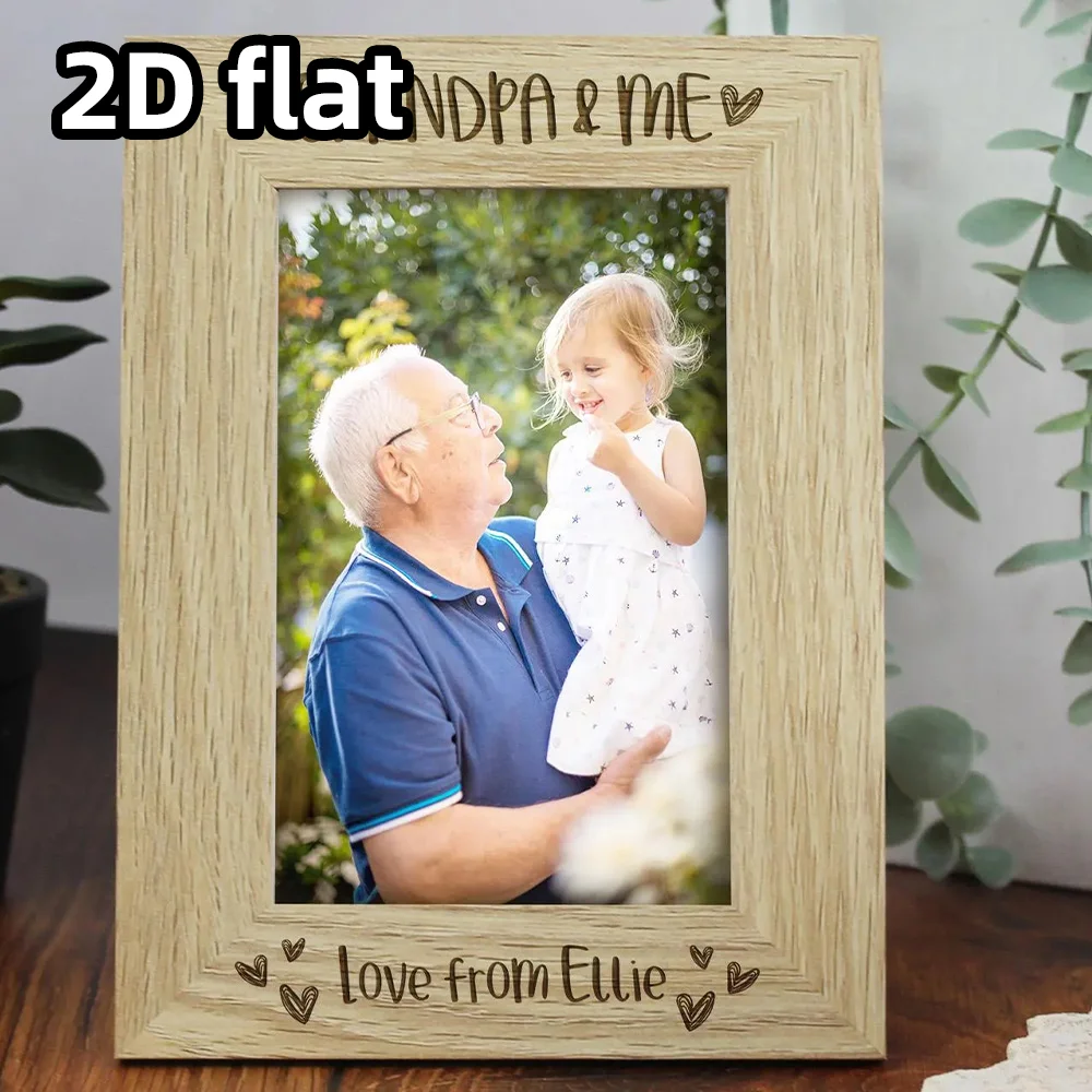 Customized photo frame for grandpa and me | Personalized gift for grandpa | Wooden photo frame | Grandpa's Christmas gift | Phot