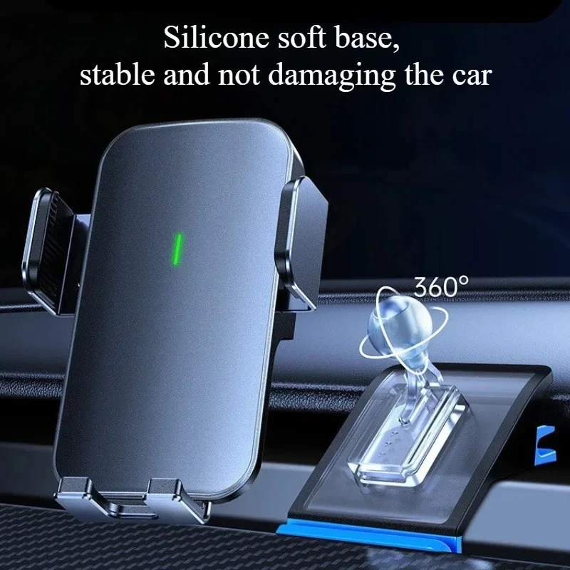 For Tesla Model 3 Y Juniper 2025 Car Mobile Phone Holder Car Air Outlet Solar Powered Electric Phone Holder Bracket Accessories