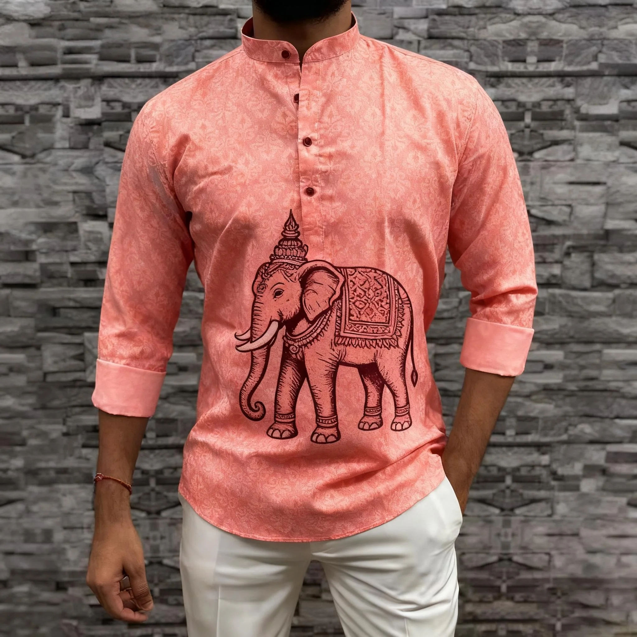 เสื้อคลุมอาบายะห์สไตล์อาหรับแบบลำลองหรูหรา สไตล์ชาติพันธุ์ แขนยาว สำหรับวัยรุ่น ผู้ชายมุสลิม เสื้อเชิ้ตแบบอาหรับ เสื้อผ้าอิสลาม