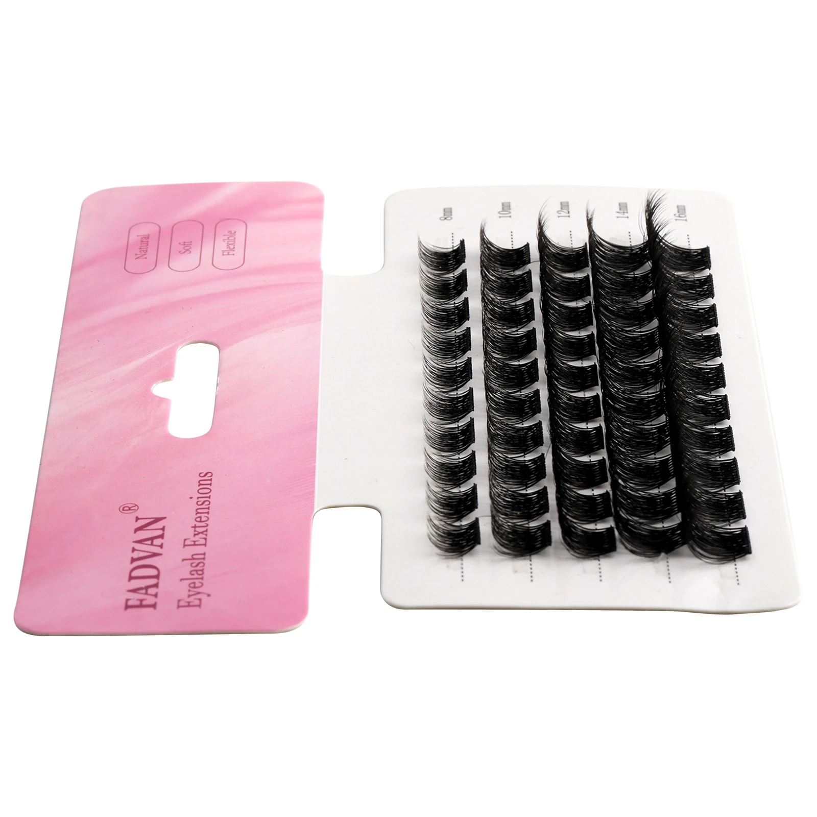 Fadvan DIY Clusters Eyelash Extension Mix Dovetail Individual Lashes 60 Volume Natural Segmented Eyelash Bundles Makeup Supplies