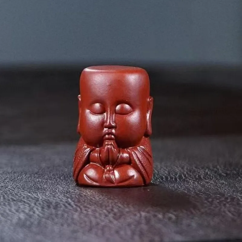 Purple Clay Maitreya Buddha Tea Pet Tea Sculpture Tea Figurine Play Toys Lid Stand Zisha Statue Ornaments Supplies Gift