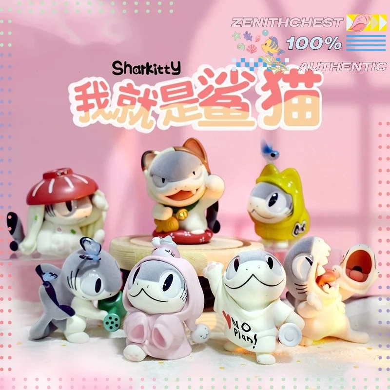 

Genuine Sharkitty Ver.1 Series Flocking Blind Box Intersting Mini Action Doll For Desk Decor An Experience Like No Other