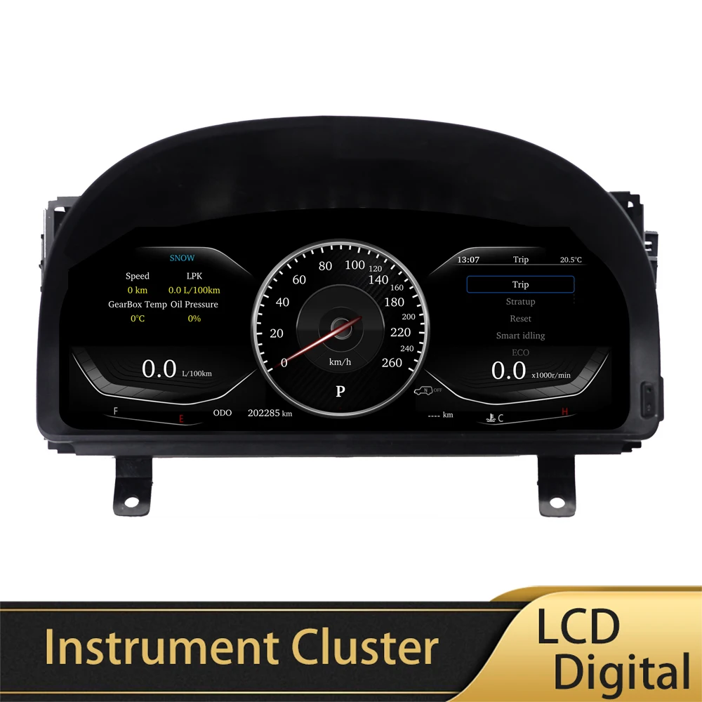 12.3''Digital Instrument Gauge Cluster Speedometer For Toyota Alphard Vellfire AH20 AH30 LCD Dashboard Panel Tachometer Odometer