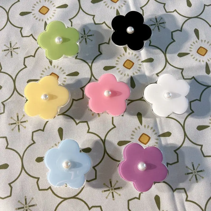 

Новый прозрачный акриловый однотонный держатель для мобильного телефона с цветком, креативная подставка для ленивого рабочего стола, задняя наклейка, кольцевая подставка для мобильного телефона