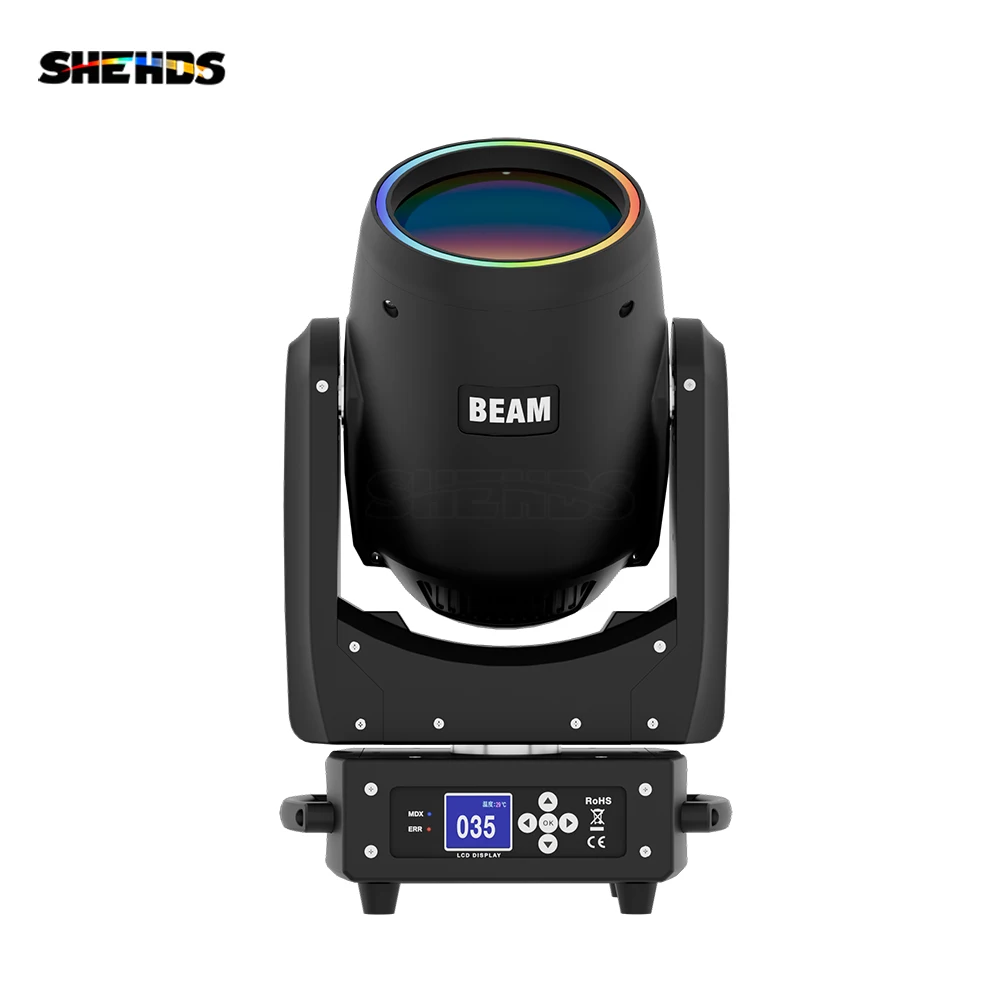 Imagem -02 - Shehds-led Moving Head Light com Flight Case Dmx Beam Anel para dj Disco Wedding Stage Light Effect Professional Pcs 300w