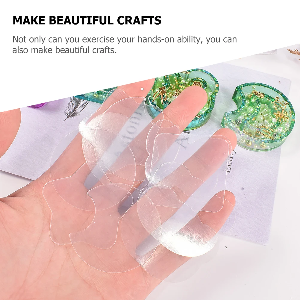 

8Pcs Keychain Molds Silicone Moving Sand DIY Epoxy Resin Flexible Craft Pendant Supplies Keychain Molds Key Rings
