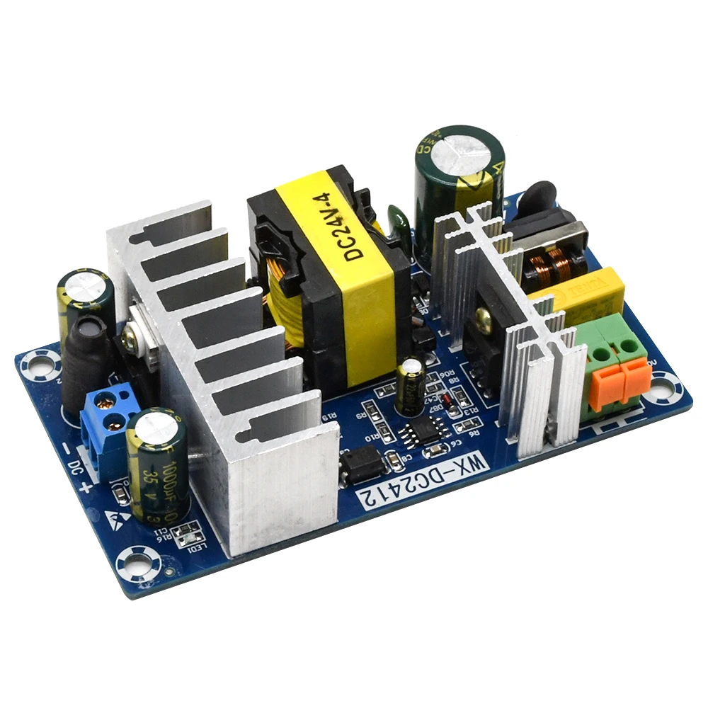 Power Supply Module AC 110V 220V To DC 24V 6A AC-DC Switching Power Supply Board 6A-8A 50HZ/60HZ 100W AC85-265V To DC24V DC12V