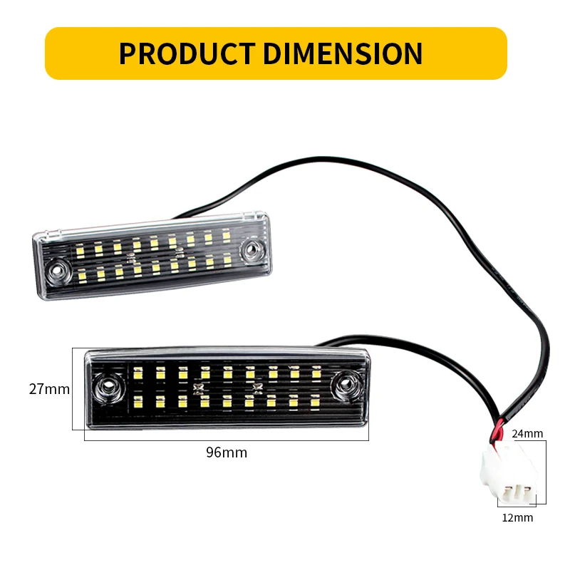 2pcs For Toyota 4Runner Corona Corolla Land Cruiser Prado Sequoia Spacio Verso J150 LED License Number Plate Lights Tag Lamp 12V