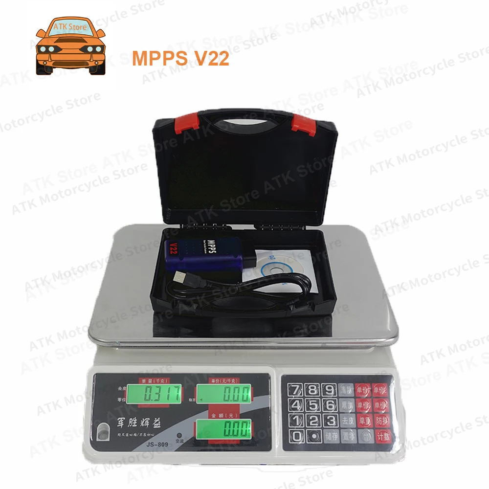 Latest 2024 ECU Chip Tuning Scanner Tool MPPS V22 Unlock Version Life Time Use Mpps Full Chip With Breakout Tricore Cable OBD2