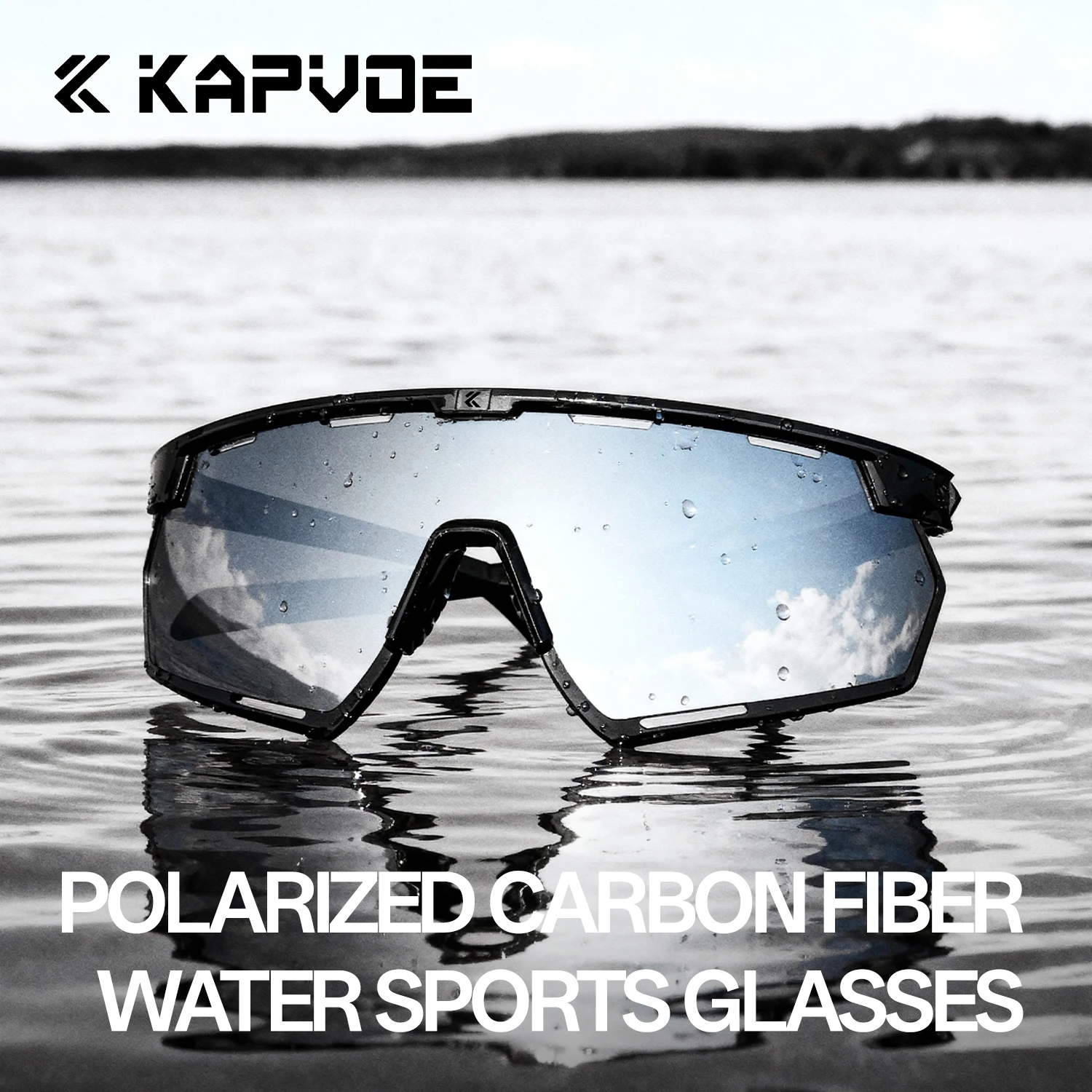 

KAPVOE Polarized Carbon Fiber Anti-Glare Sunglasses Outdoor Stylish Casual Glasses Water Sports Surfing and Fishing Sunglasses
