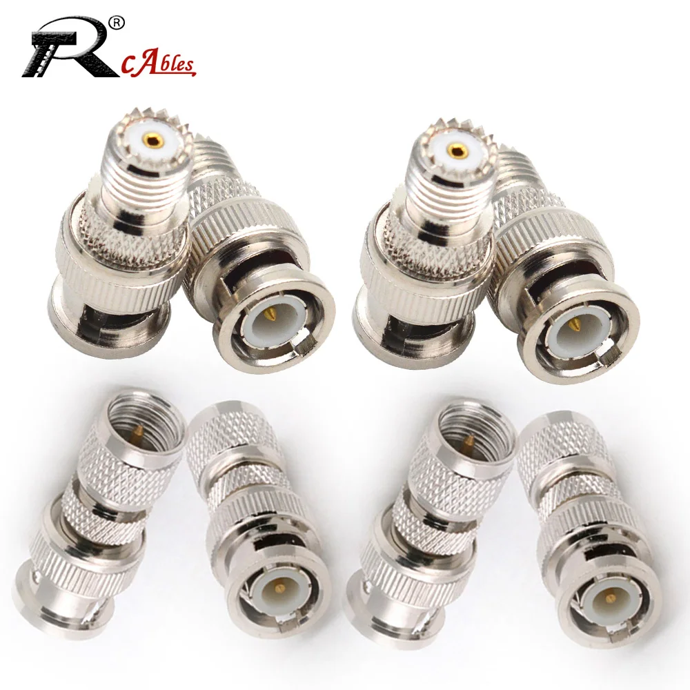 RF Coaxial Adapter MINI PL259 UHF Male SO239 UHF Female to BNC Male Connector Kit for CB Radio Extension Cable Wire Terminals