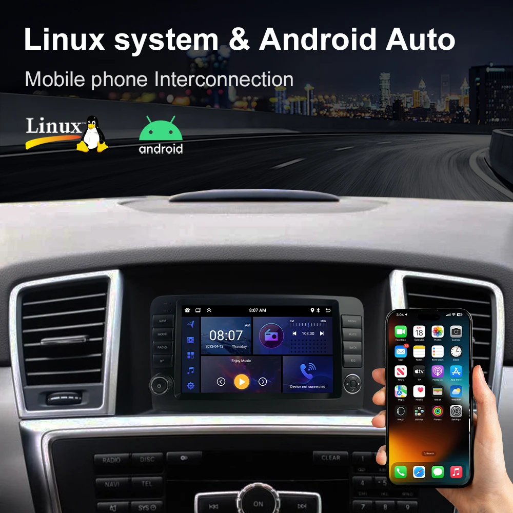 For Mercedes Benz ML&GL CLASS (ML300/350/450/500) Car Multimedia Player 9