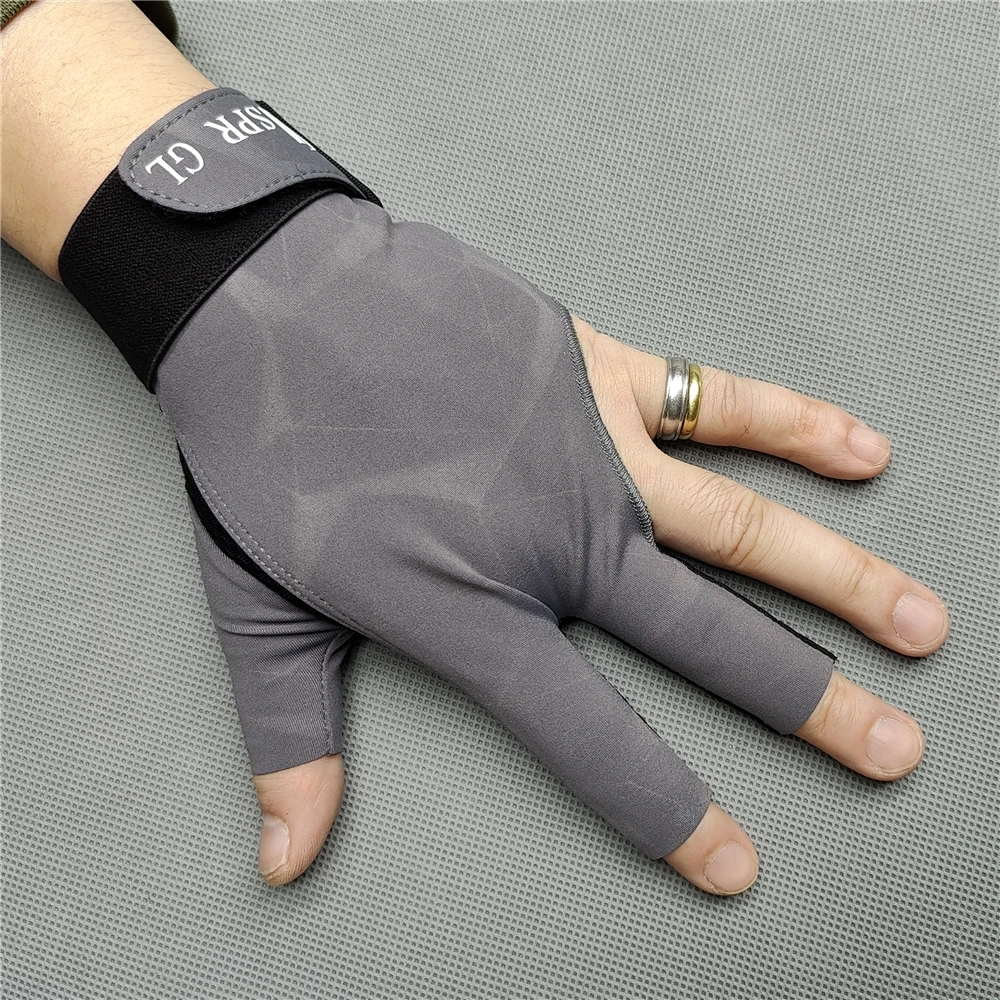 

Бильярдные перчатки для левой и правой руки SPR GL среднего размера M Pool Carom 3-пальцевые серые камуфляжные профессиональные аксессуары для снукера и бильярда