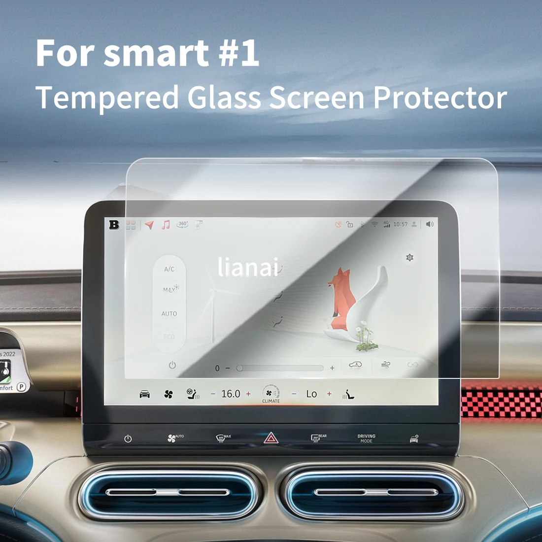 

Screen Protector For 25-26 smart#1 mpered Glass Protective Film GPS Video Navigator Car Stickers Vehicle Accessories
