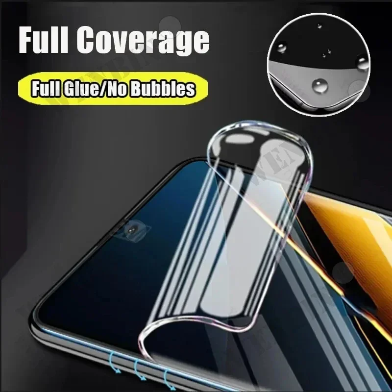 5 Pcs Hydrogel Film For Xiaomi Redmi Note 14 13 12 Pro Plus Poco X6 X5 F6 Pro Xiaomi 14T 13T 12T Pro Full Cover Screen Protector