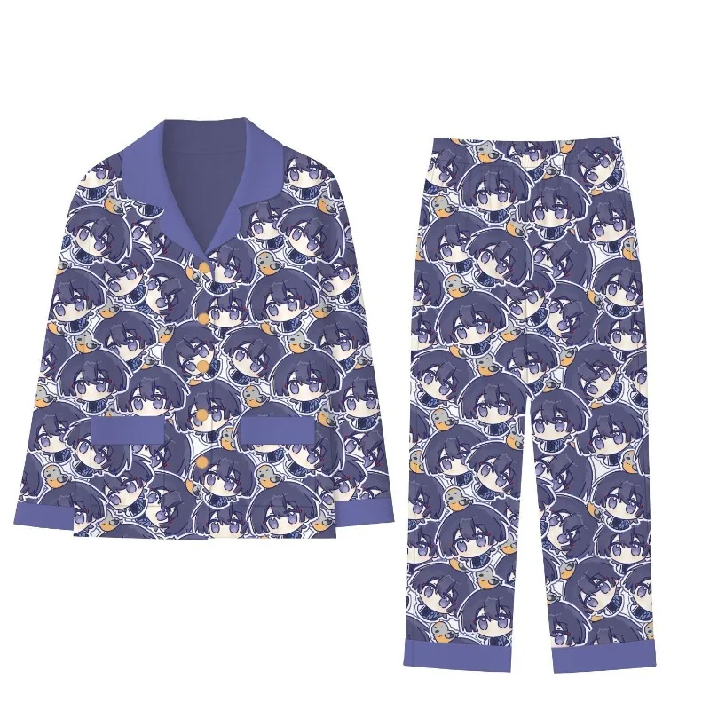 

GS Impact Anime Game Cos Balladeer Wanderer Kabukimono 2025 Unisex Cute Cartoon Pajamas and Pajama Pants Home Wear Gift