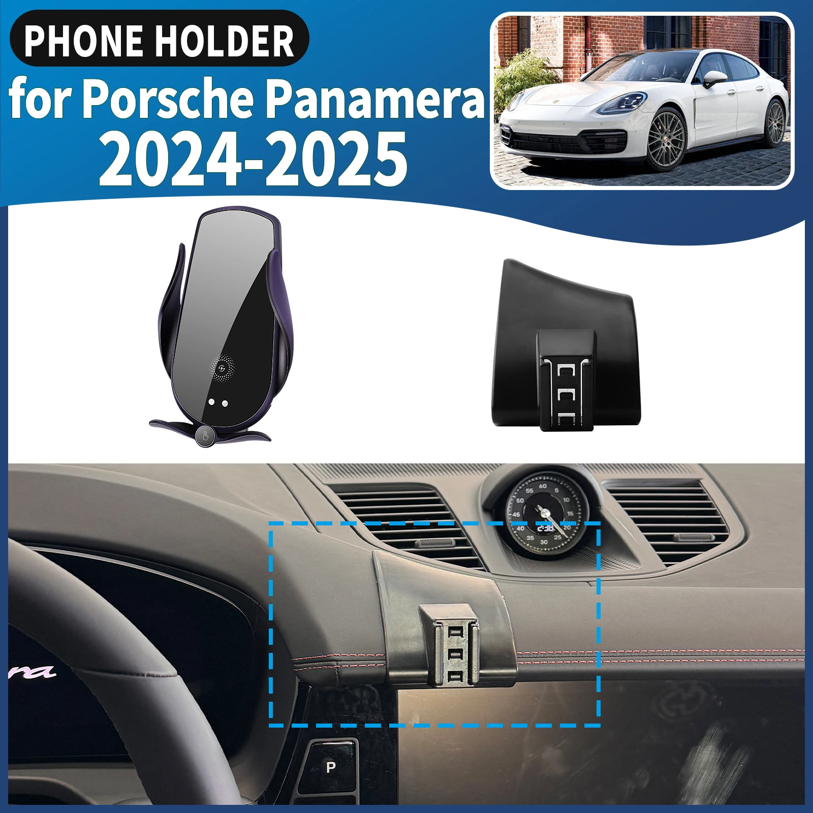 

fit for 2024 2025 Porsche Panamera Car Phone Holder Mount Vehicle-Specific GPS Navigation Easy Installation accessoires