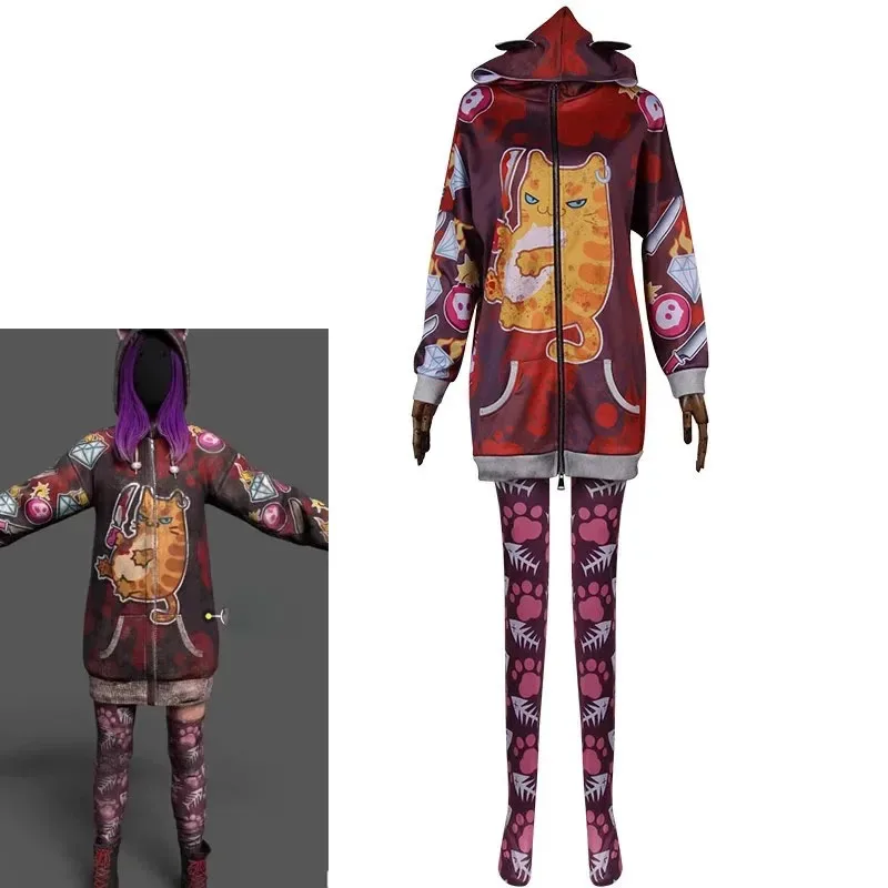 DY20Anime Legion Susie Cosplay Disfraces Gato Sudadera con capucha Juego de rol Uniforme Máscara Mujer Mujeres Hombres Halloween Carnaval Fiesta Outfit2