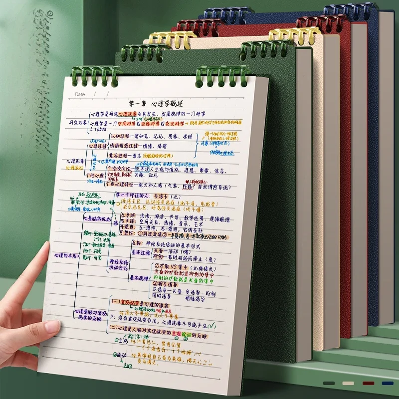 retro-b5-a5-detachable-ring-notebook-square-grid-coil-book-high-aesthetic-value-for-college-students-postgraduate-exams